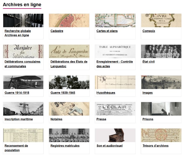 rubrique archives en ligne